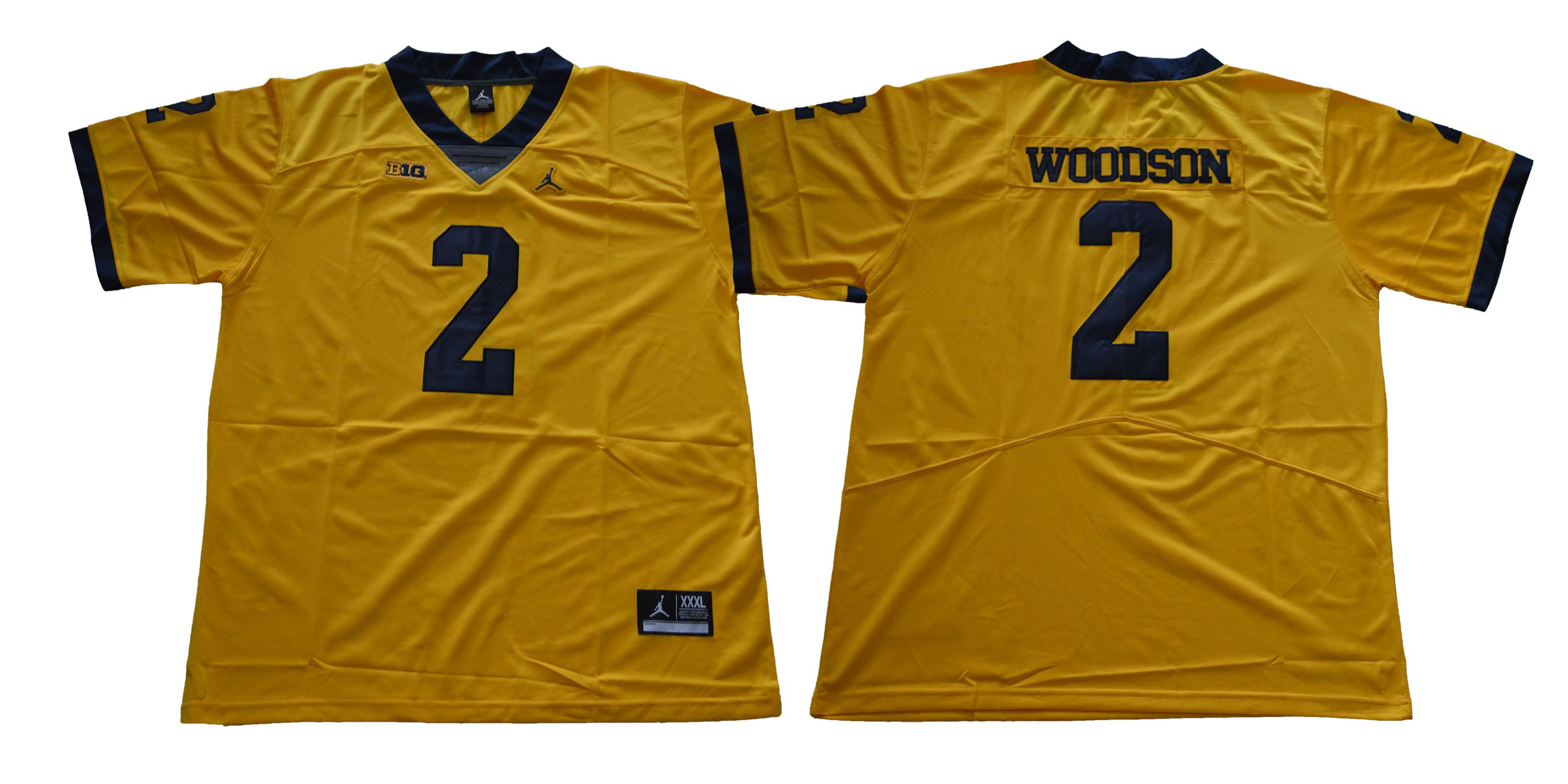 Men Michigan Wolverines #2 Woodson Yellow NCAA Jerseys->san francisco giants->MLB Jersey